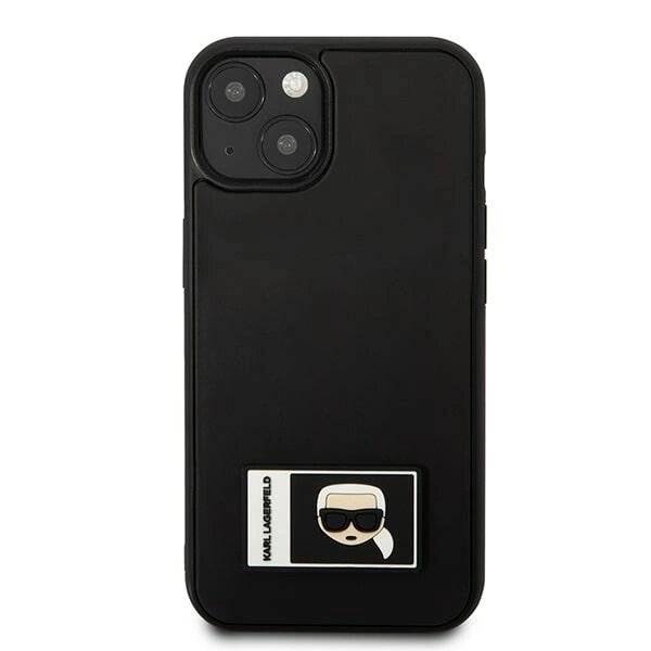 Karl Lagerfeld KLHCP13S3DKPK iPhone 13 mini 5,4" schwarz / schwarzes Hardcase Ikonik Patch