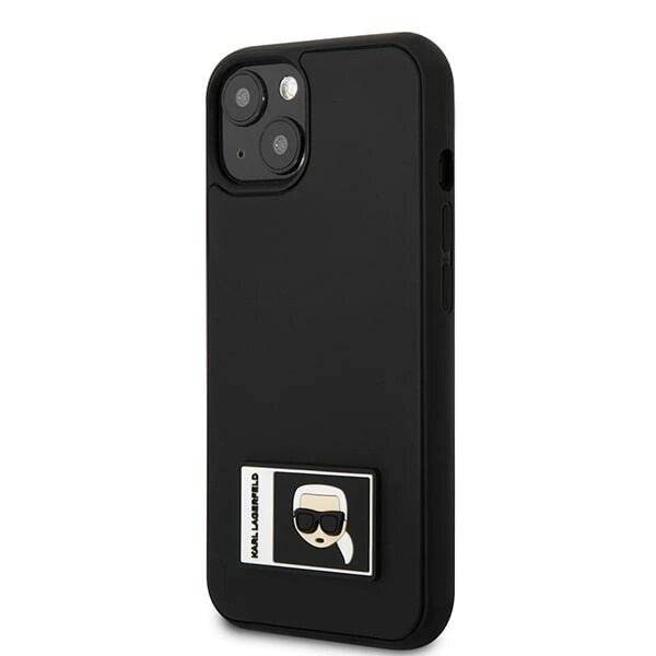 Karl Lagerfeld KLHCP13S3DKPK iPhone 13 mini 5,4" schwarz / schwarzes Hardcase Ikonik Patch