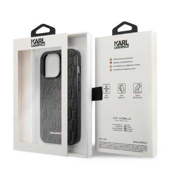 Karl Lagerfeld KLHCP13XMNMP1K iPhone 13 Pro Max 6,7" Hartschalenetui schwarz/schwarz Monogram