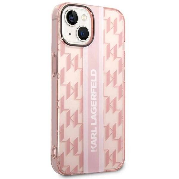 Karl Lagerfeld KLHCP14MHKLSPCP iPhone 14 Plus 6,7″Hardcase Pink / Mono Vertical Stripe