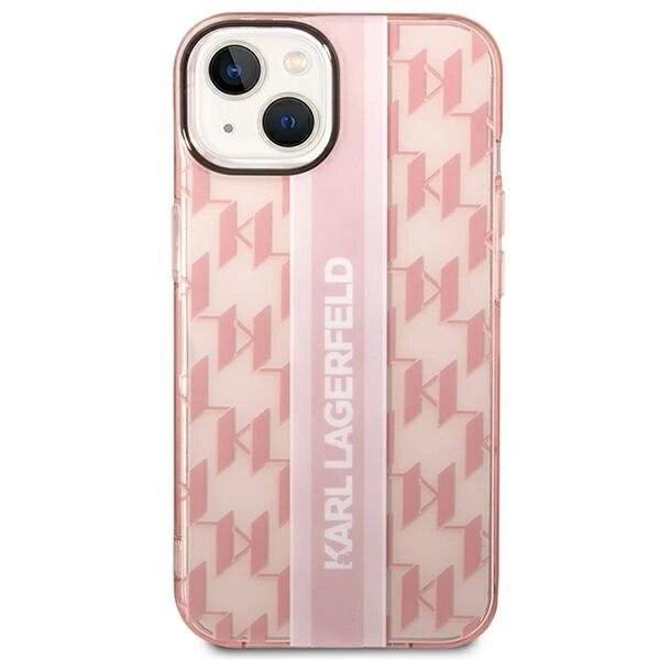 Karl Lagerfeld KLHCP14MHKLSPCP iPhone 14 Plus 6,7″Hardcase Pink / Mono Vertical Stripe