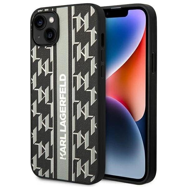 Karl Lagerfeld KLHCP14MPGKLSKG iPhone 14 Plus 6.7″ Hardcase Grau/Grau Monogram Stripe