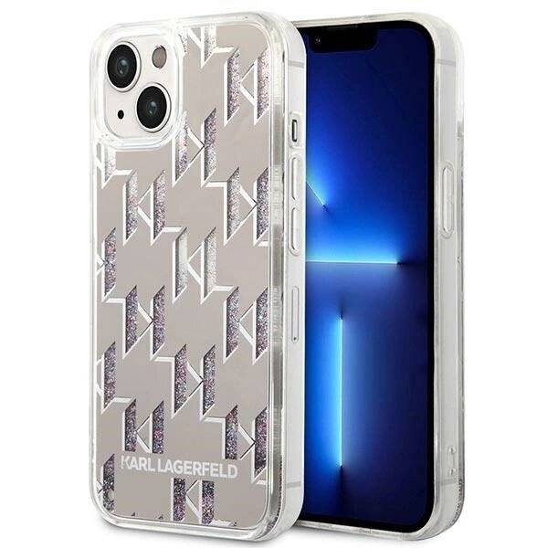 Karl Lagerfeld KLHCP14SLMNMS iPhone 14 6.1″ Hardcase Silber / Liquid Glitter Monogram