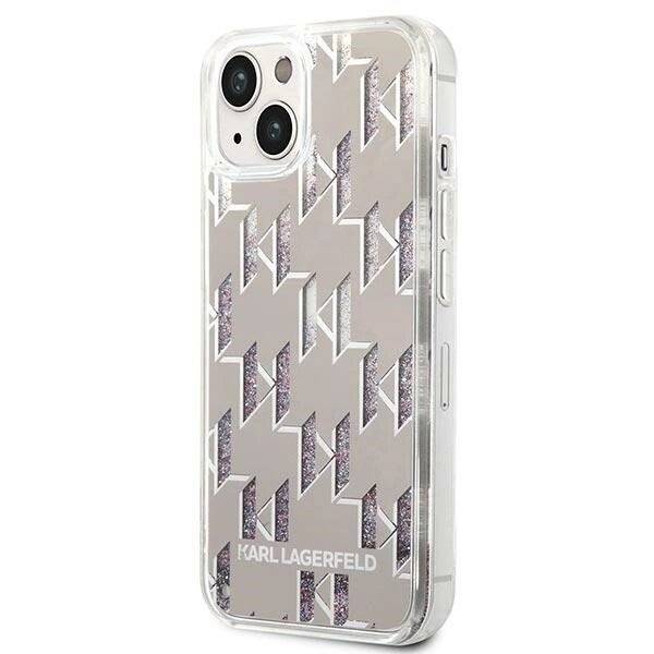 Karl Lagerfeld KLHCP14SLMNMS iPhone 14 6.1″ Hardcase Silber / Liquid Glitter Monogram