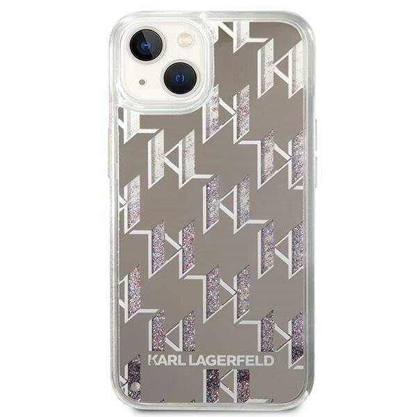 Karl Lagerfeld KLHCP14SLMNMS iPhone 14 6.1″ Hardcase Silber / Liquid Glitter Monogram