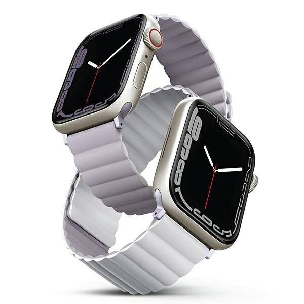 Uniq Revix Armband Apple Watch 1/2/3/4/5/6/7/8/SE/SE2/Ultra 42/44/45/49 mm – lila-weiß