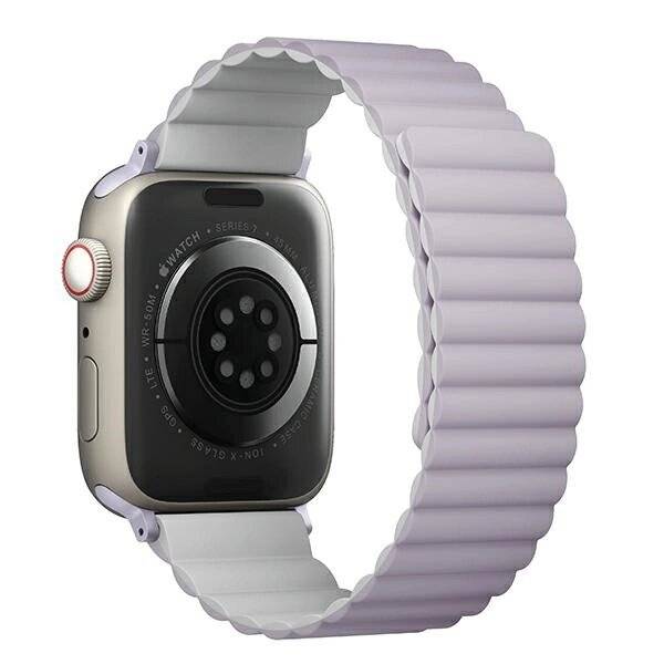 Uniq Revix Armband Apple Watch 1/2/3/4/5/6/7/8/SE/SE2/Ultra 42/44/45/49 mm – lila-weiß
