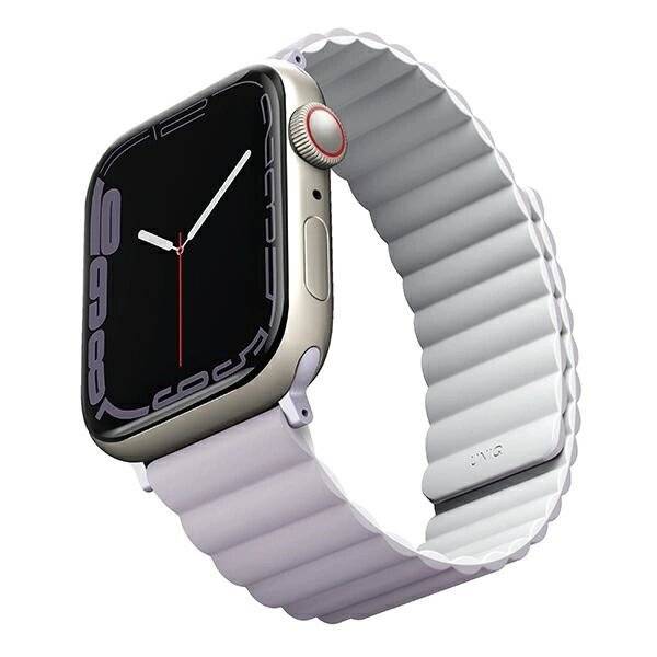 Uniq Revix Armband Apple Watch 1/2/3/4/5/6/7/8/SE/SE2/Ultra 42/44/45/49 mm – lila-weiß