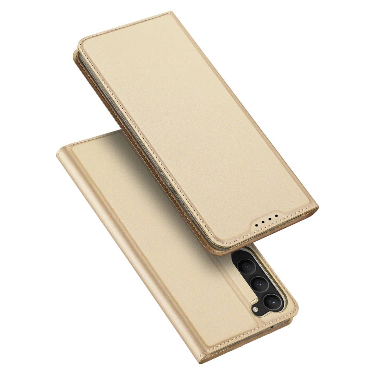 Dux Ducis Skin Pro Hülle Samsung Galaxy S23+ Flip Card Wallet Stand Gold