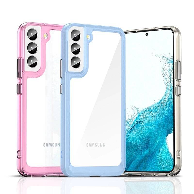 Outer Space Case Samsung Galaxy S23+ Hülle flexiblem Rahmen blau