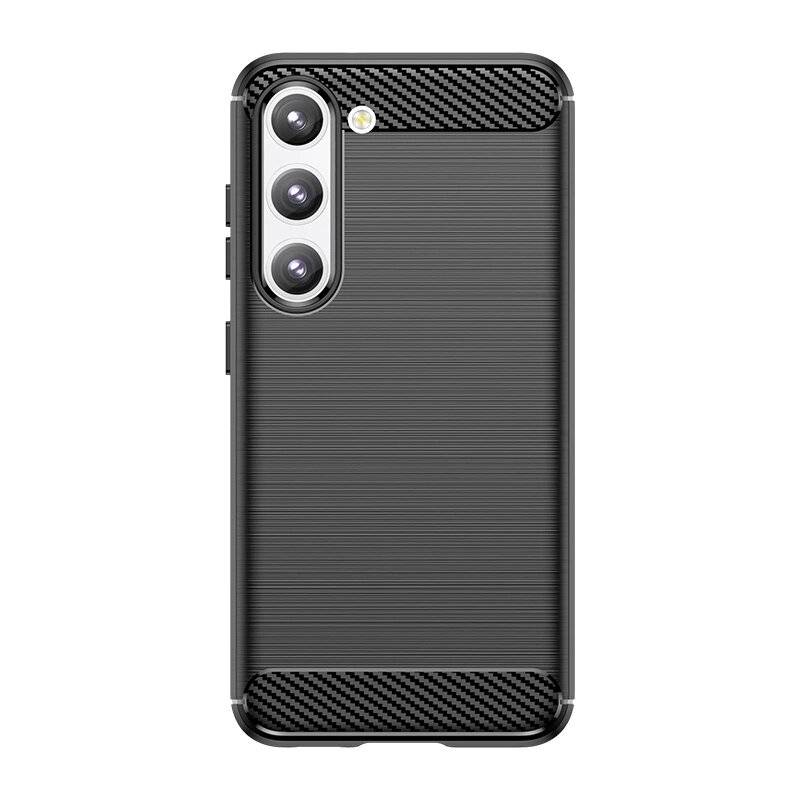 Carbon Case Hülle Samsung Galaxy S23+ flexibles Silikon Cover schwarz
