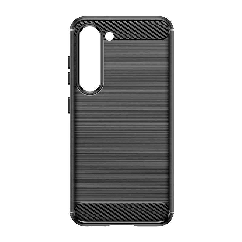 Carbon Case Hülle Samsung Galaxy S23+ flexibles Silikon Cover schwarz