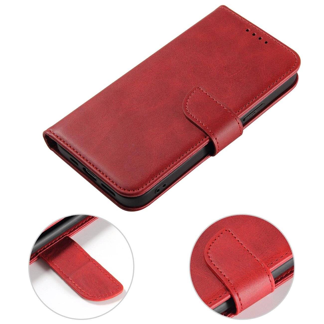 Magnet Case Hülle Samsung Galaxy S23 Flip Wallet Ständer rot