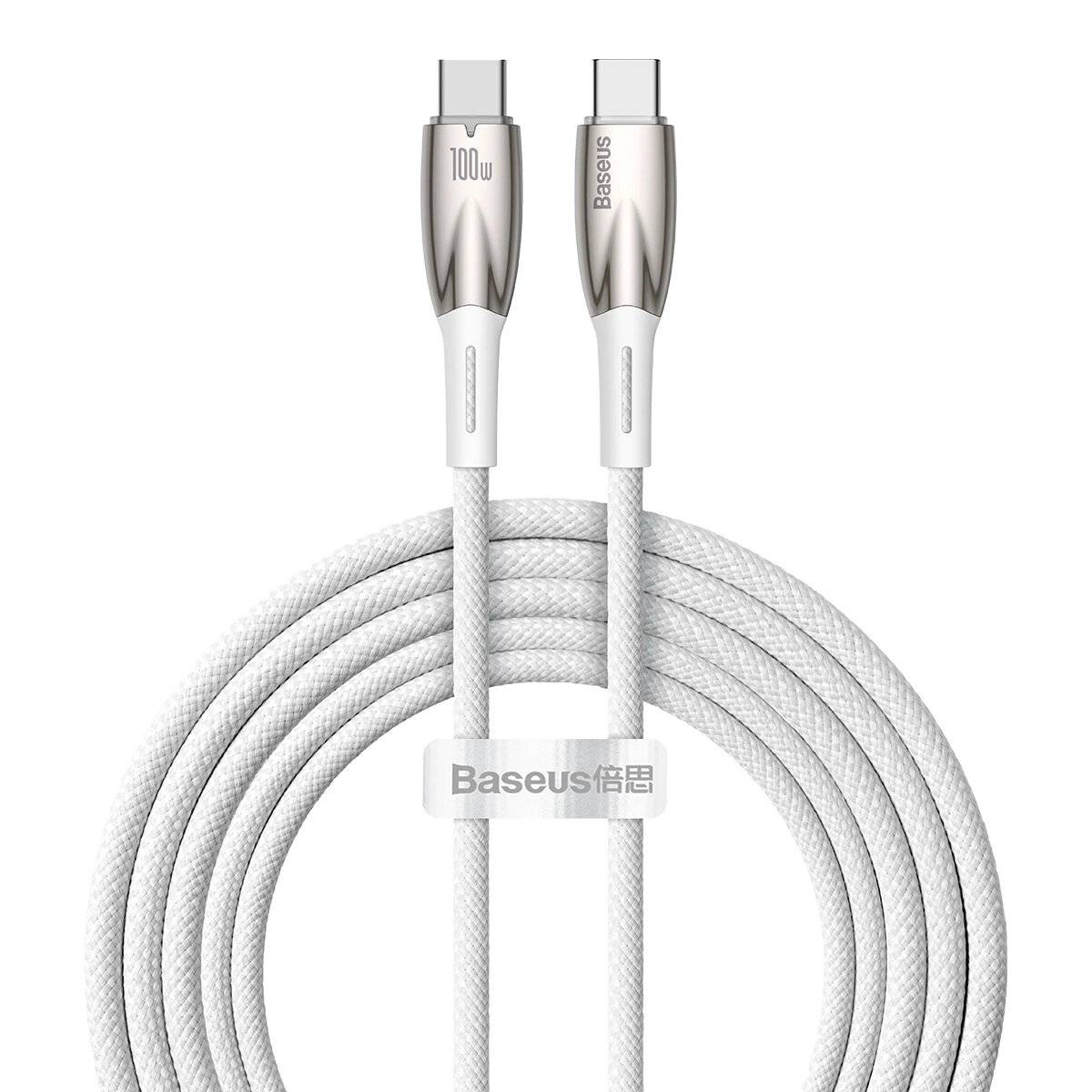 Baseus CADH000802 USB-C – PD-Kabel 100 W 5 A 480 Mbit/s 2 m Weiß