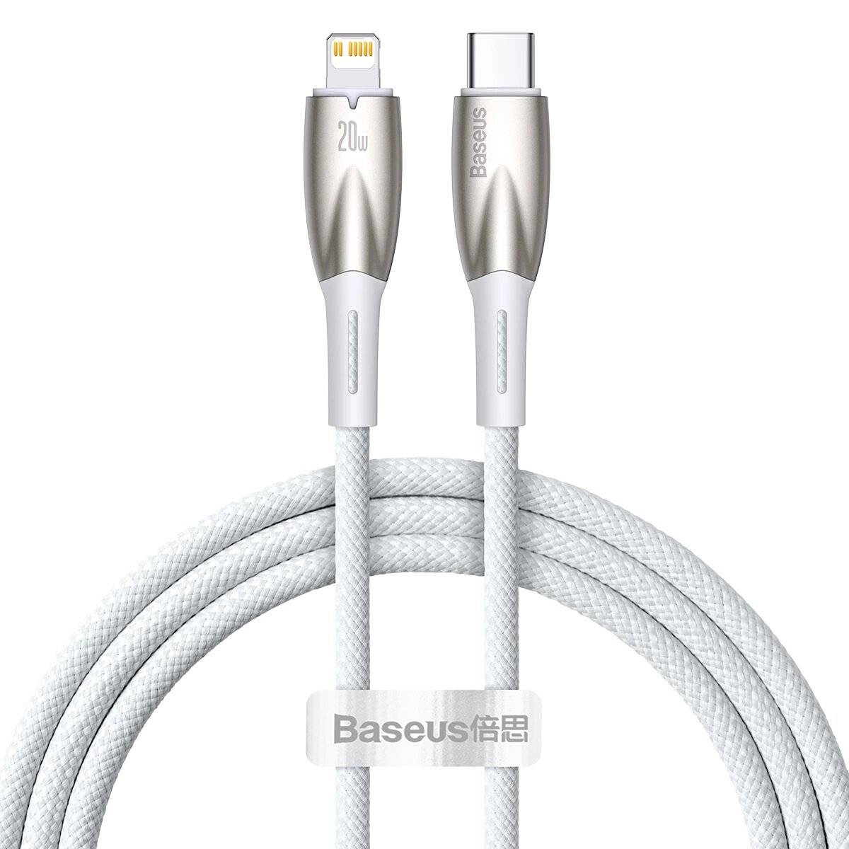Baseus CADH000002 Lightning – USB-C PD-Kabel 20 W 480 Mbit/s 1 m Weiß