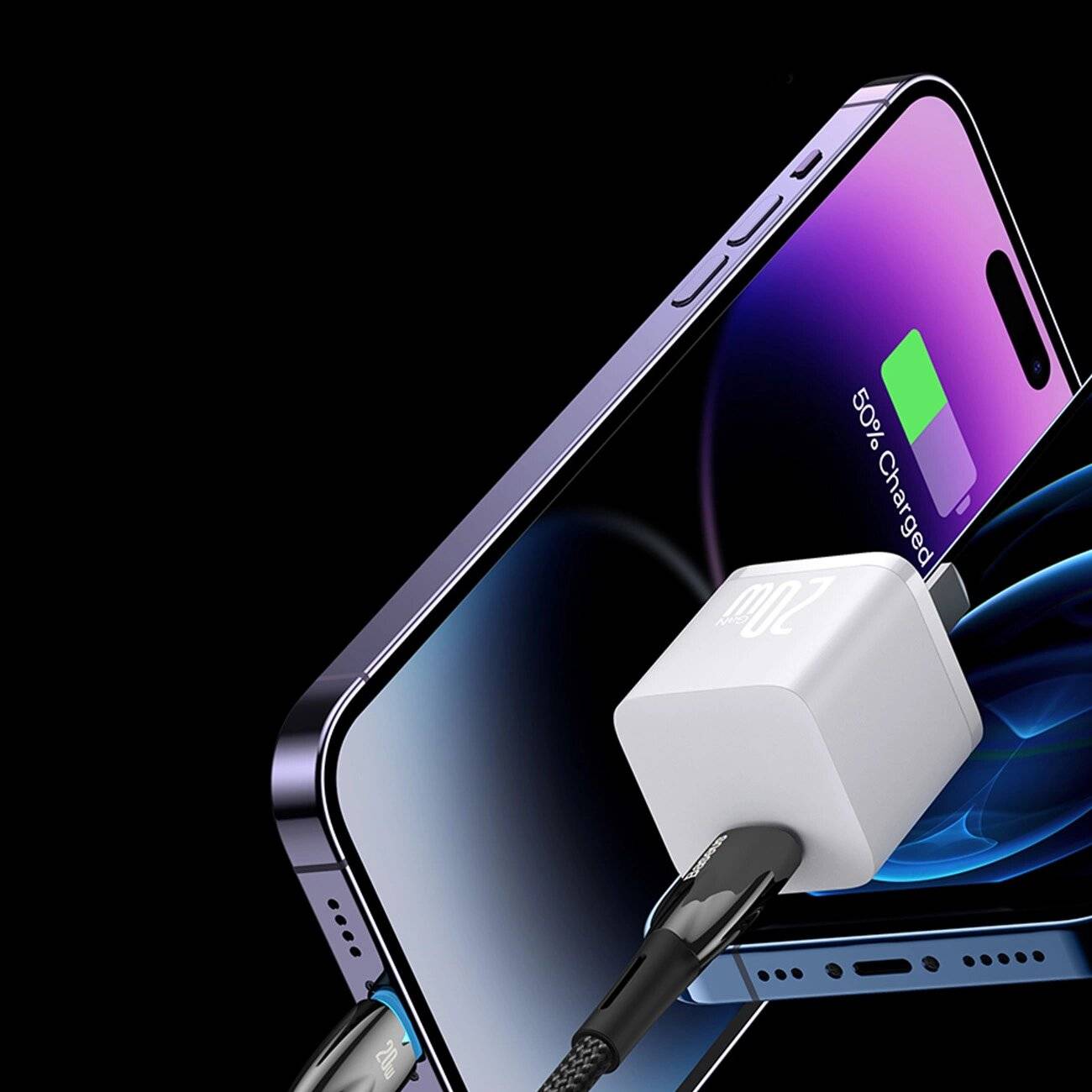 Baseus CADH000002 Lightning – USB-C PD-Kabel 20 W 480 Mbit/s 1 m Weiß