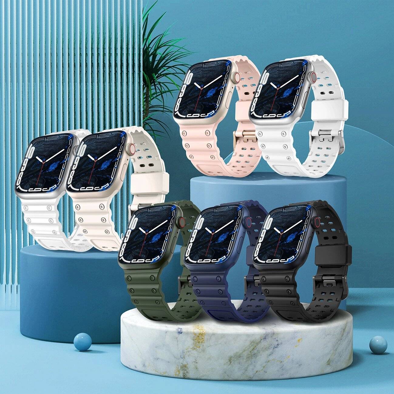 Armband Triple Protection Apple Watch 38 / 40 41 mm - grün