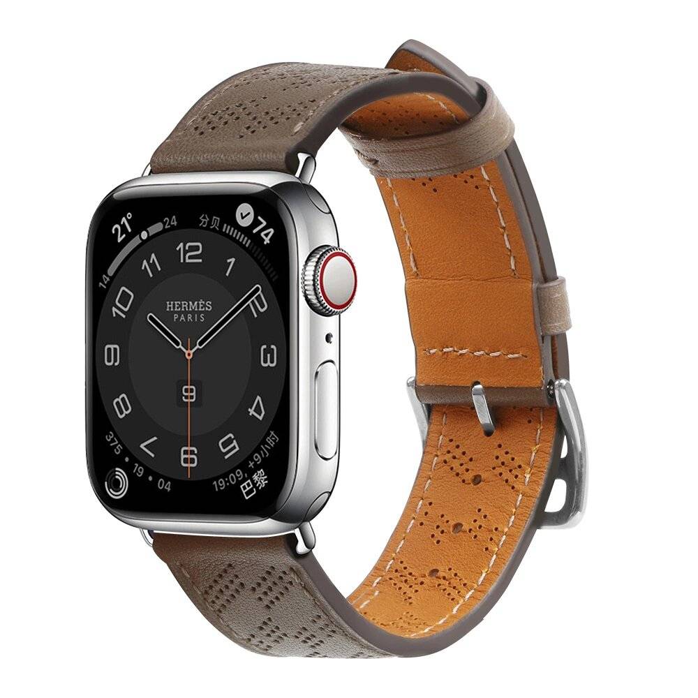 Armband Leder Apple Watch 38 / 40 41 mm Band - dunkelbraun