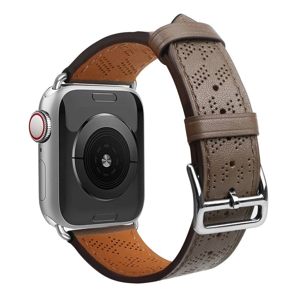 Armband Leder Apple Watch 38 / 40 41 mm Band - dunkelbraun