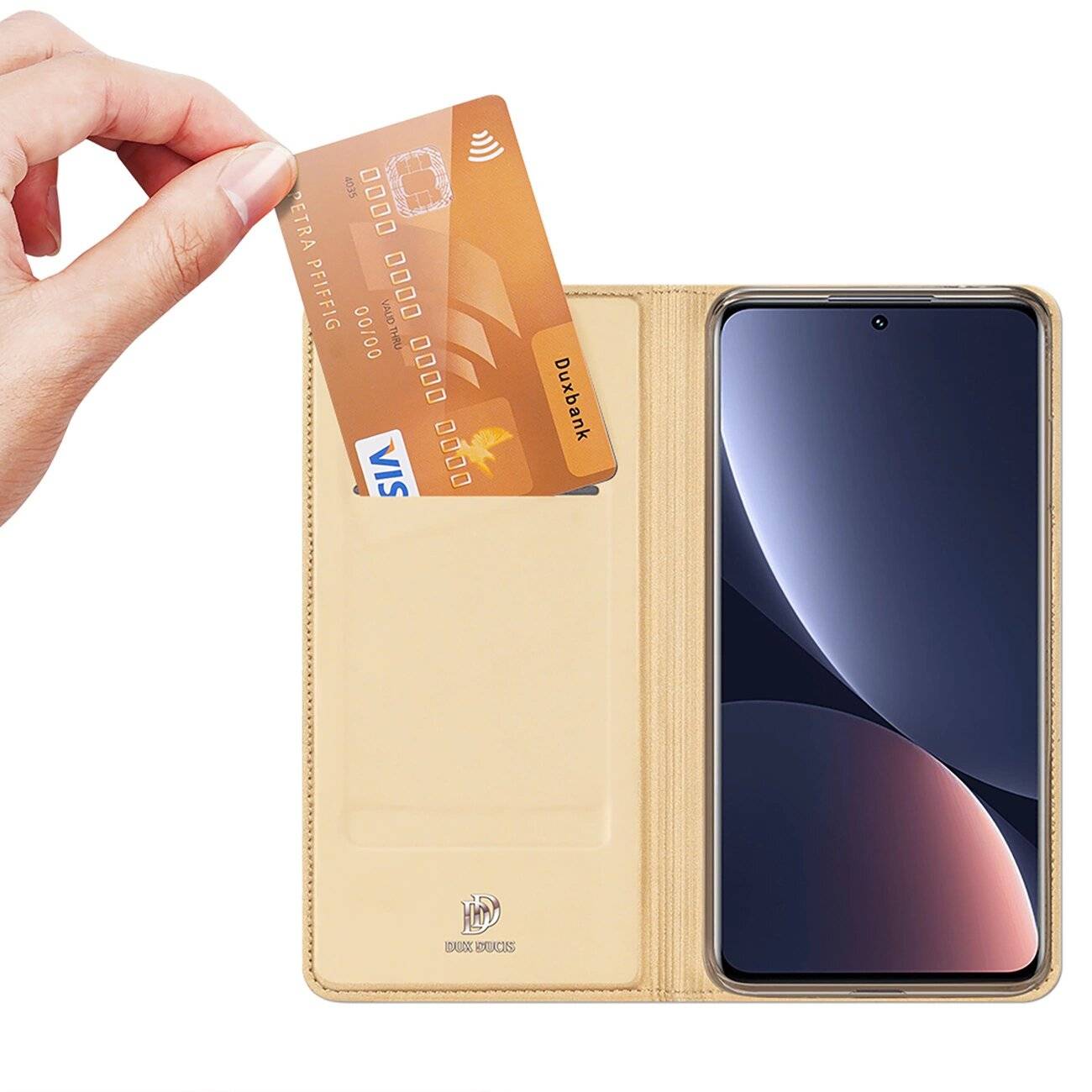 Dux Ducis Skin Pro Hülle Xiaomi 13 Flip Card Wallet Gold Ständer