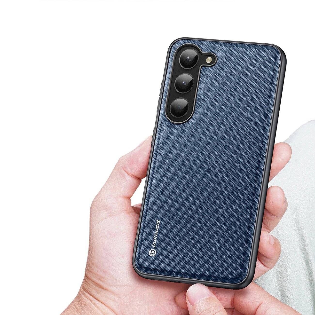 Dux Ducis Fino Hülle Samsung Galaxy S23 Silikonrahmen blau