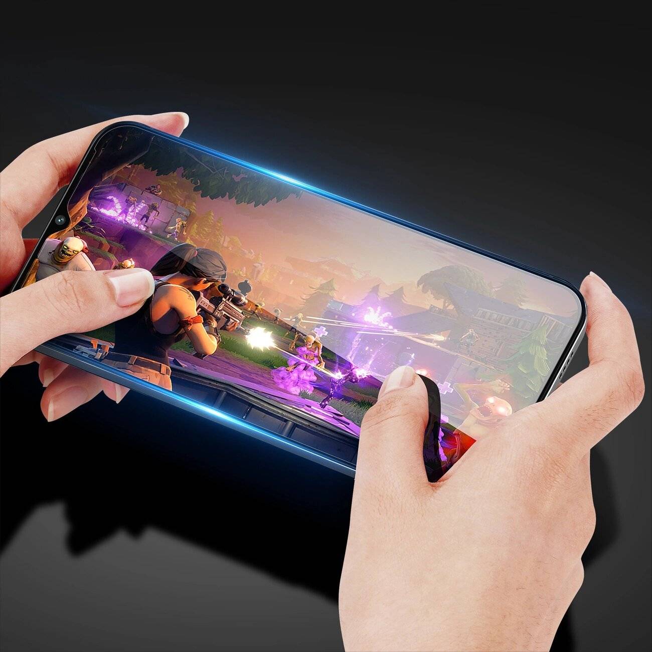 Dux Ducis 9D gehärtetes Glas Vivo Y35 / Y22 Y22s 9H schwarzem Rahmen