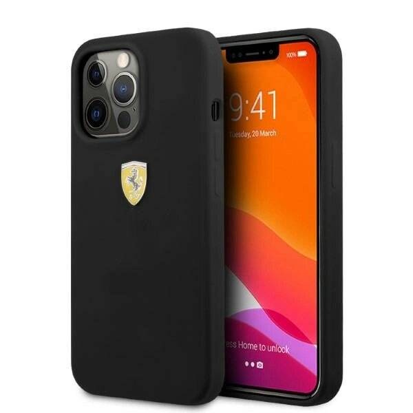 Ferrari FESIHMP13LBK iPhone 13 Pro / 6.1″ schwarz/schwarz Hardcase Silikon MagSafe