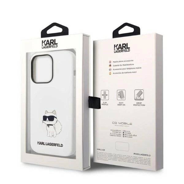 Karl Lagerfeld KLHCP14LSNCHBCH iPhone 14 Pro 6,1″ Hardcase weiß/weiß Silikon Choupette