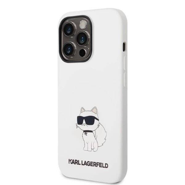 Karl Lagerfeld KLHCP14LSNCHBCH iPhone 14 Pro 6,1″ Hardcase weiß/weiß Silikon Choupette