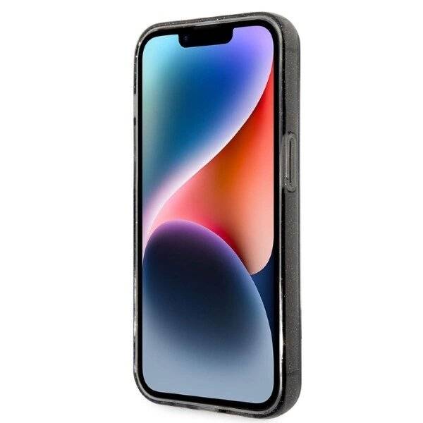 Karl Lagerfeld Glitzer Karl&amp;Choupette Hülle iPhone 14 Plus – Schwarz