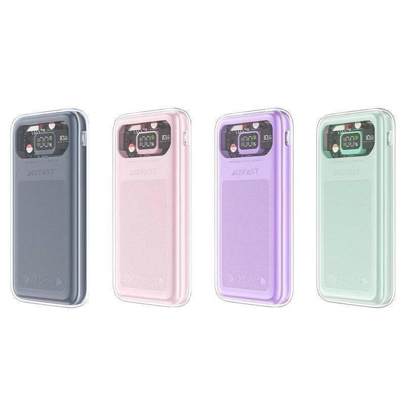 Acefast Powerbank 10000 mAh Sparkling Series Schnellladung 30 W grün M1