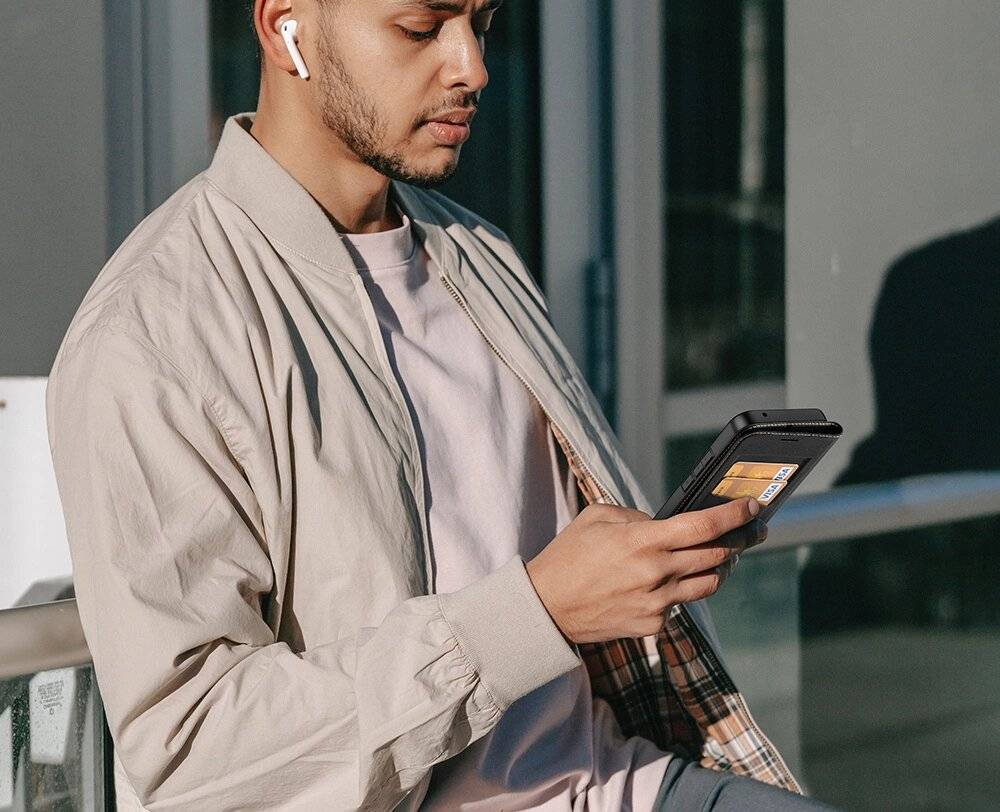 Dux Ducis Skin X2 Hülle Samsung Galaxy A54 5G Flip Cover Wallet Ständer schwarz