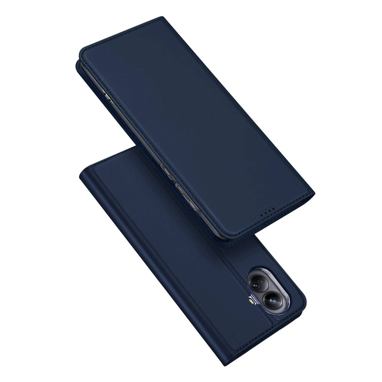 Dux Ducis Skin Pro Hülle Realme 10 Pro+ Flip Cover Card Wallet Stand blau