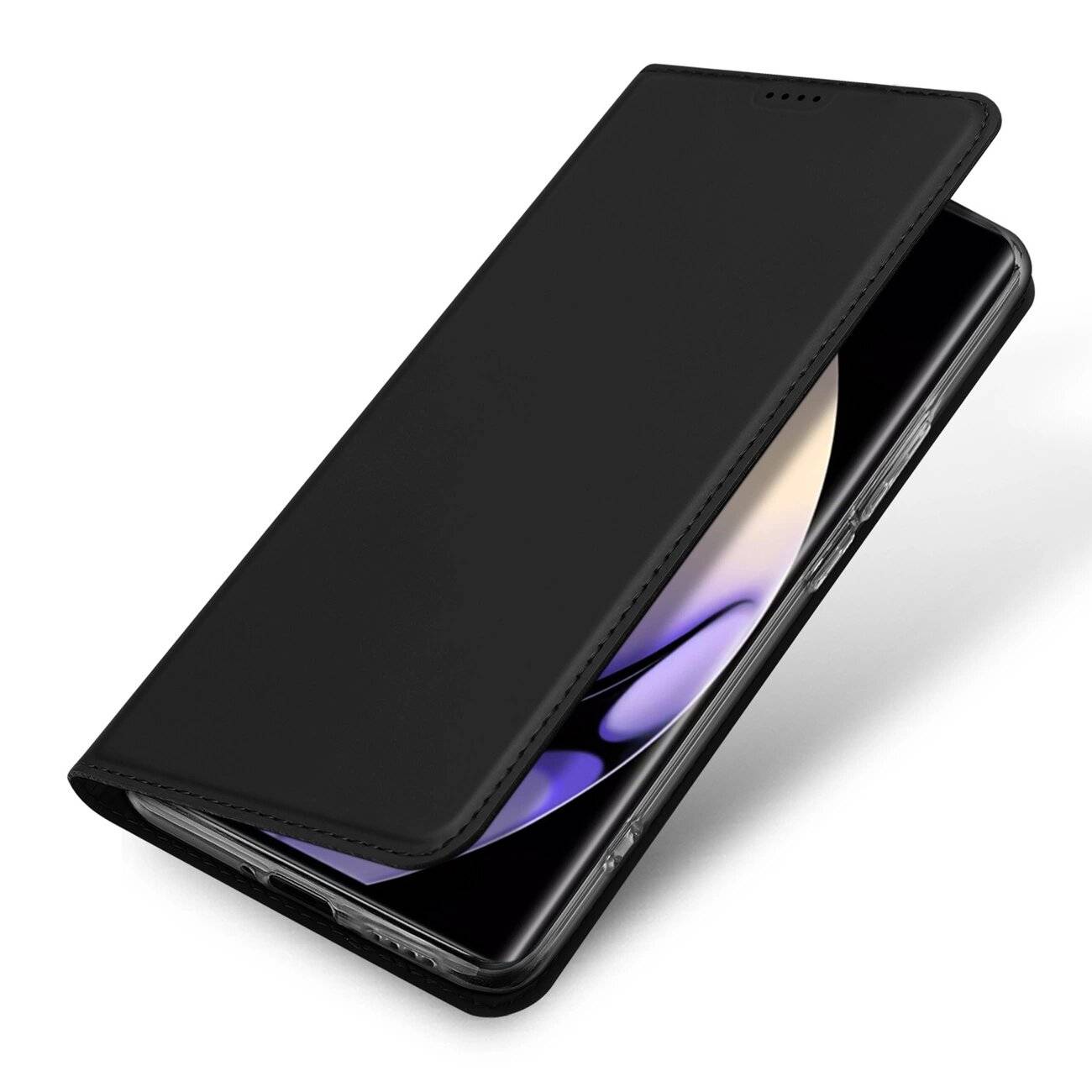 Dux Ducis Skin Pro Hülle Realme 10 Pro+ Flip Cover Card Wallet Stand schwarz