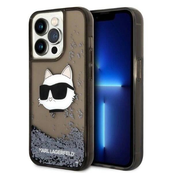 Karl Lagerfeld KLHCP14XLNCHCK iPhone 14 Pro Max 6,7″ schwarz/schwarz Hardcase Glitter Choupette