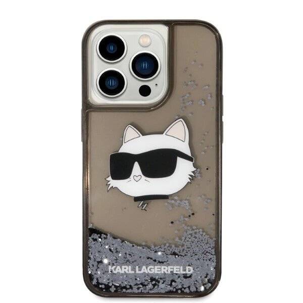 Karl Lagerfeld KLHCP14XLNCHCK iPhone 14 Pro Max 6,7″ schwarz/schwarz Hardcase Glitter Choupette