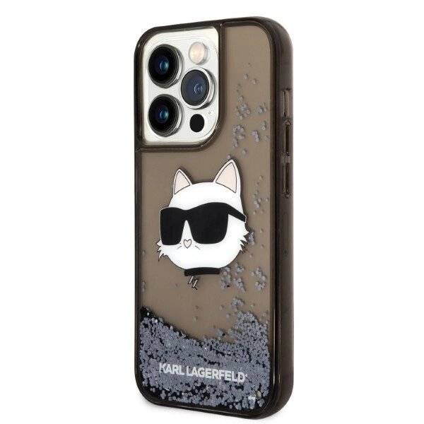 Karl Lagerfeld KLHCP14XLNCHCK iPhone 14 Pro Max 6,7″ schwarz/schwarz Hardcase Glitter Choupette