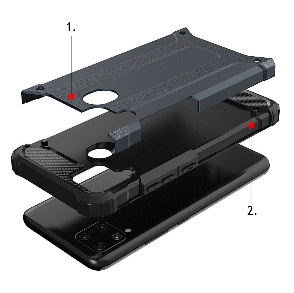 Hybrid Armor Hülle Realme 10 5G / 9i gepanzerte Hybridhülle schwarz