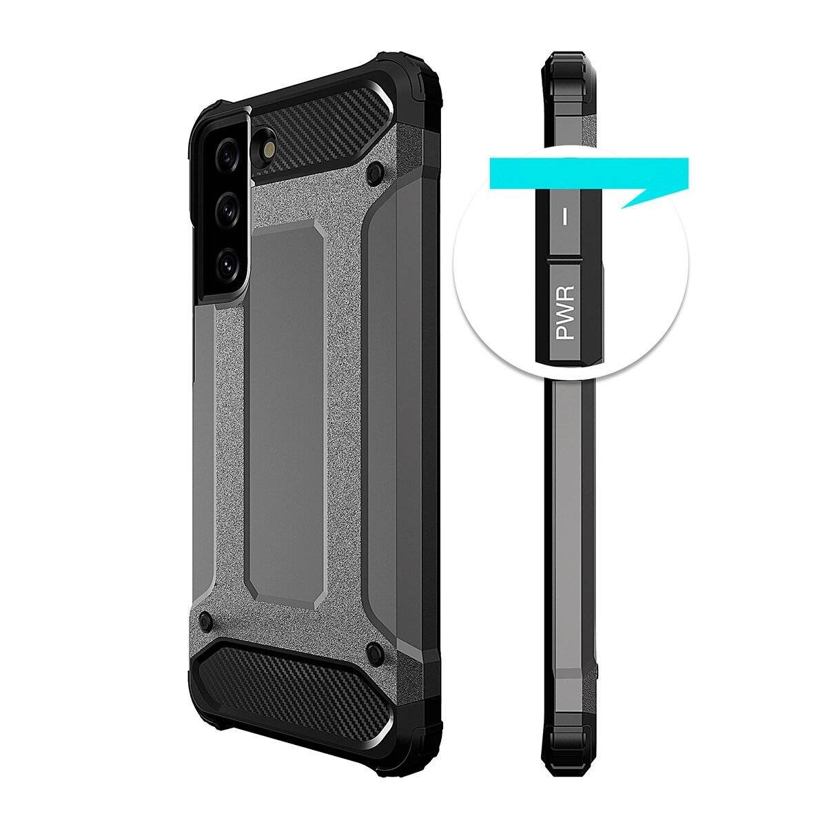 Hybrid Armor Hülle Samsung Galaxy S23+ gepanzerte Hybridhülle schwarz