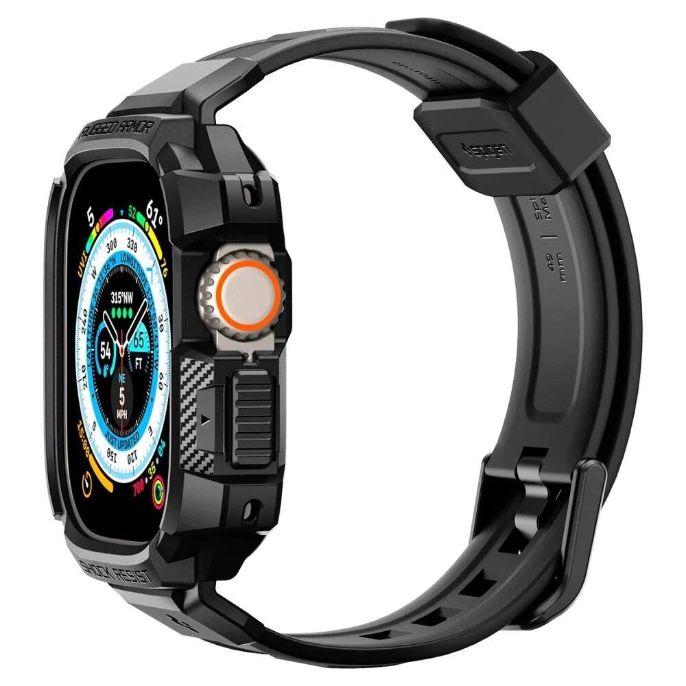 Spigen Rugged Armor Pro Gehäuse Armband Apple Watch Ultra 49 mm – Schwarz