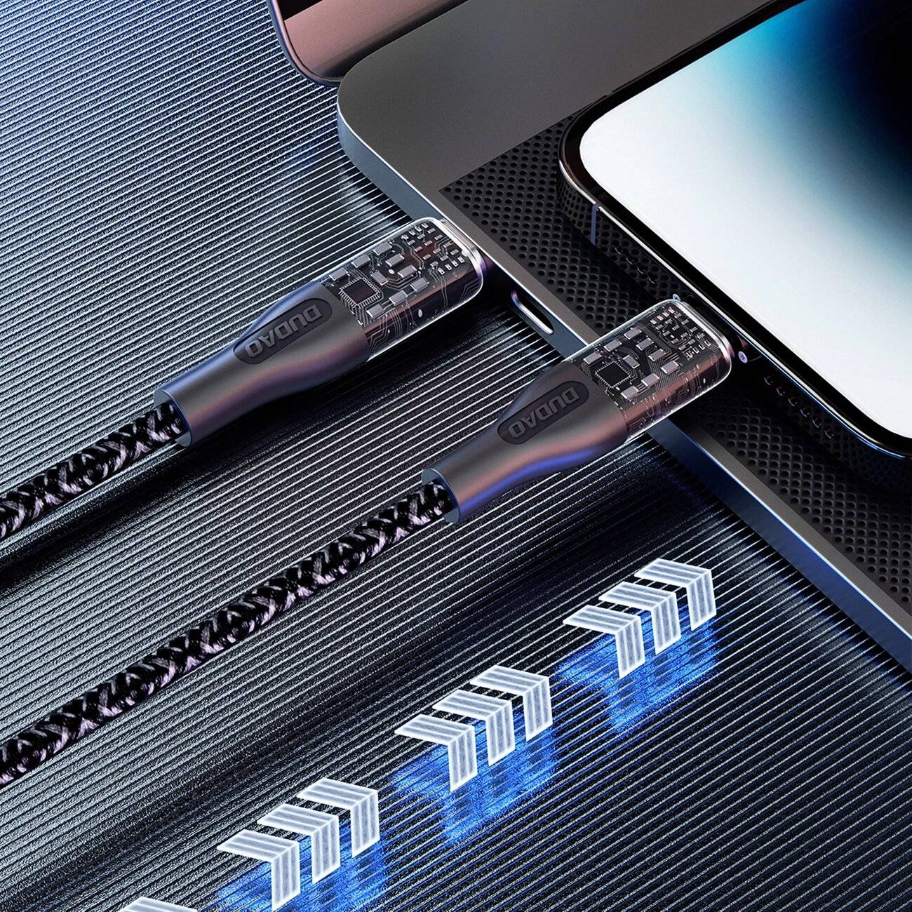 Dudao L22C USB-C – USB-C-Kabel 120 W 1 m grau