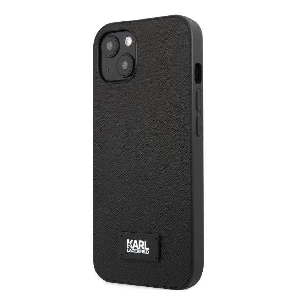 Karl Lagerfeld KLHCP13MSFMP2K iPhone 13 6.1″ Hardcase schwarz/schwarz Saffiano Plaque