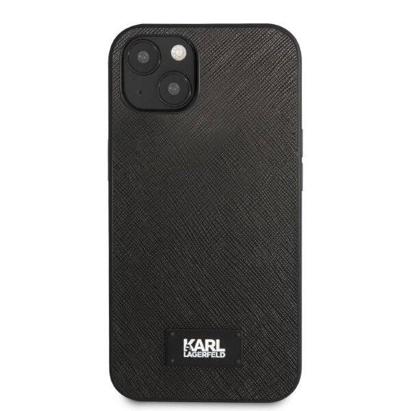 Karl Lagerfeld KLHCP13MSFMP2K iPhone 13 6.1″ Hardcase schwarz/schwarz Saffiano Plaque