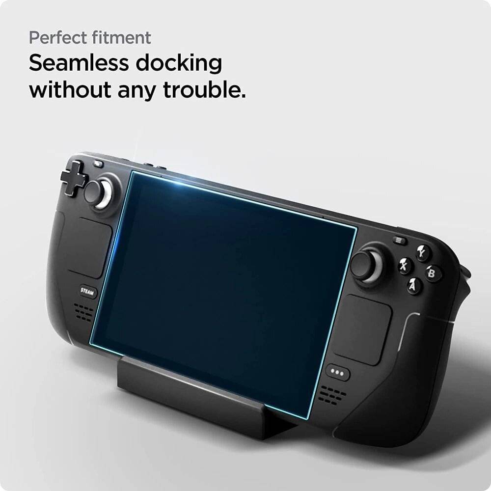 Spigen Glas.tR EZ Fit gehärtetes Glas Steam Deck