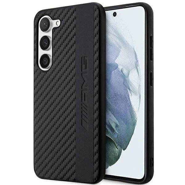 AMG AMHCS23MBLSCA S23+ S916 schwarz/schwarz Hardcase Carbon Stripe&Embossed
