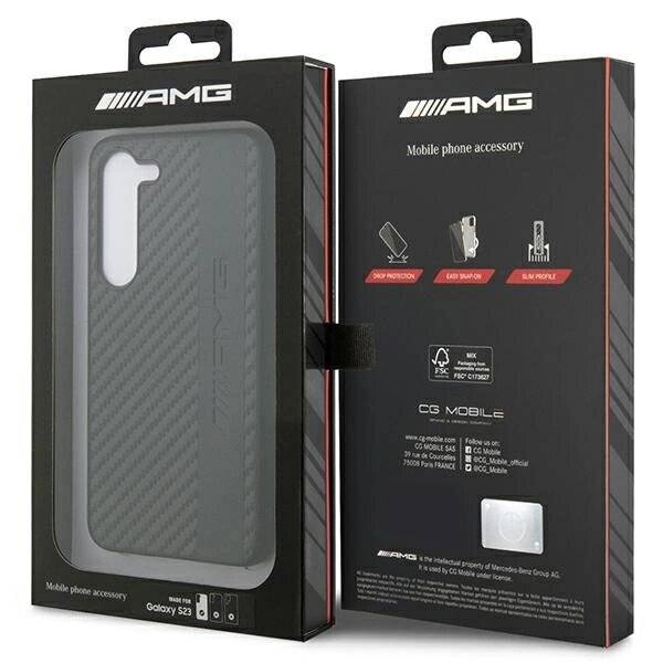 AMG AMHCS23SBLSCA S23 S911 schwarz/schwarz Hardcase Carbon Stripe&Embossed