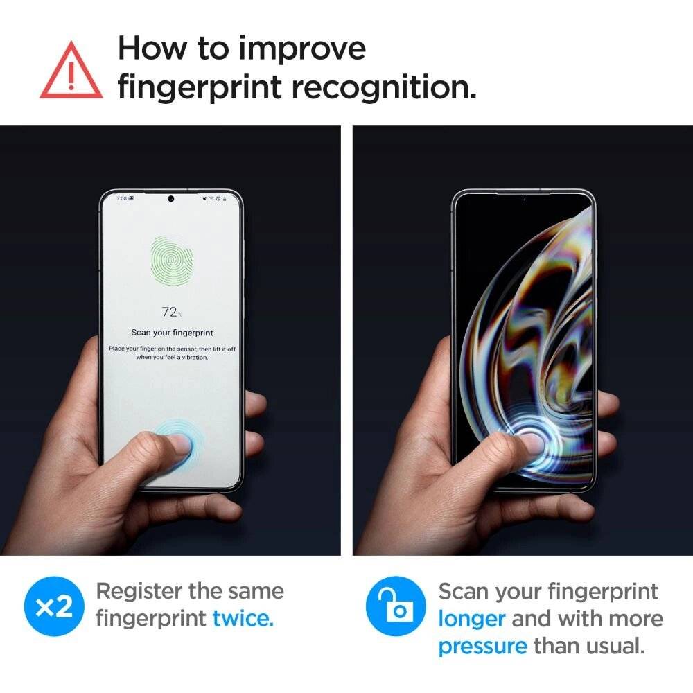 Spigen Glas.tR EZ Fit gehärtetes Glas Samsung Galaxy S23 - 2 Stk.