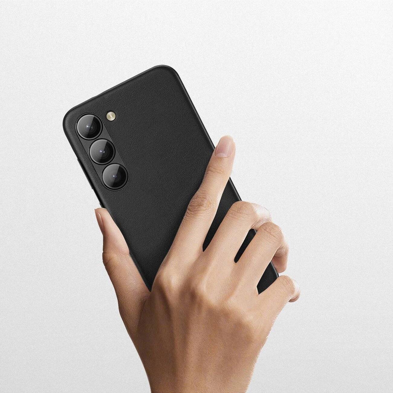 Dux Ducis Grit Hülle Samsung Galaxy S23+ elegante Kunstleder schwarz