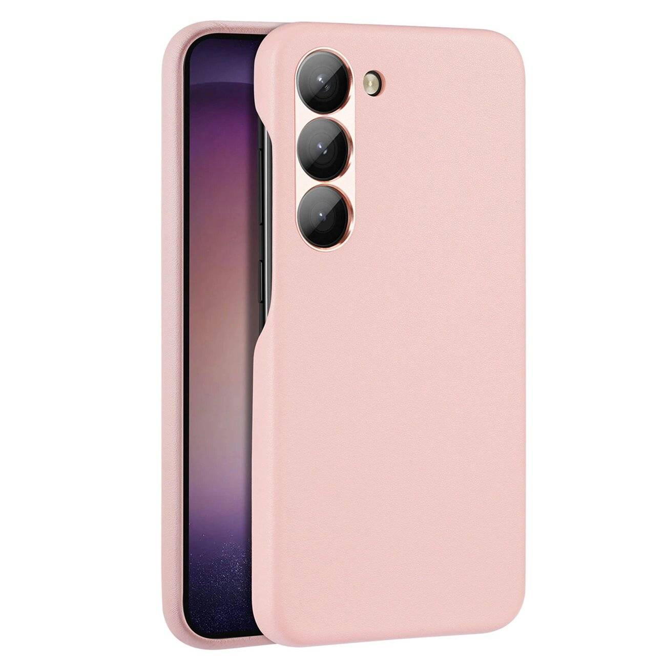 Dux Ducis Grit Hülle Samsung Galaxy S23 elegante Kunstleder rosa