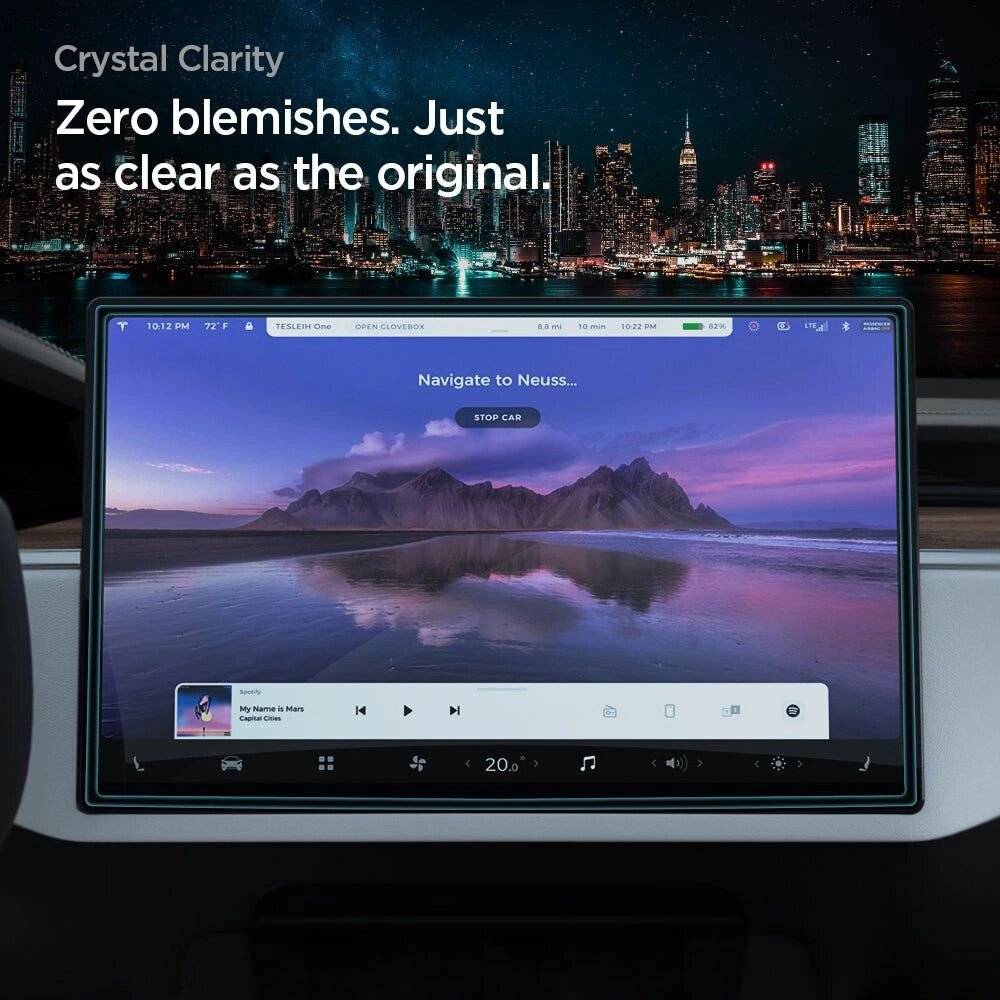 Spigen Glas.tR EZ Fit gehärtetes Glas Tesla Model X 2022 / S 2021 – Schwarz